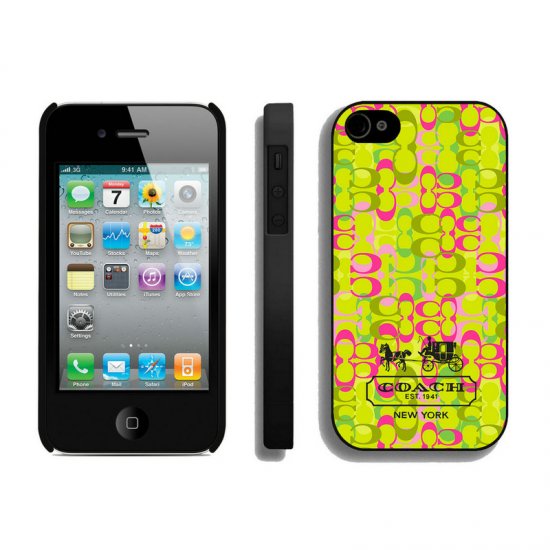 Coach In Confetti Signature Green iPhone 4 4S Cases AIP | Women - Click Image to Close